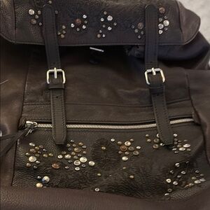 Etro Brown Backpack with Studded Design
